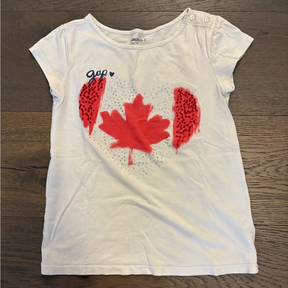 Gap girls Canada Day top sz 8 VGUC retail $45